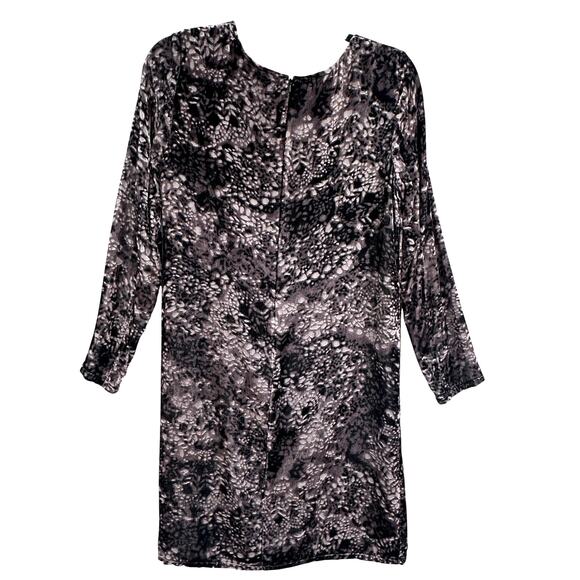 J Jill Dress S P Black Velvet Burnout Party Holiday NYE Mod Whimsigoth Cocktail - Picture 2 of 16